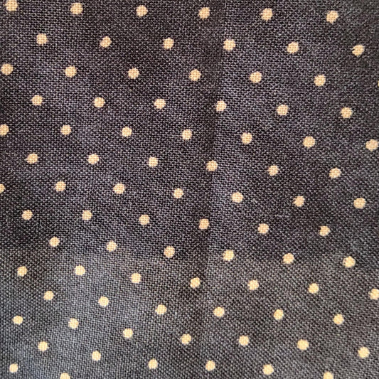 Moda - Essential Dots - Black with Beige Dot 8654 28 (52cm left)