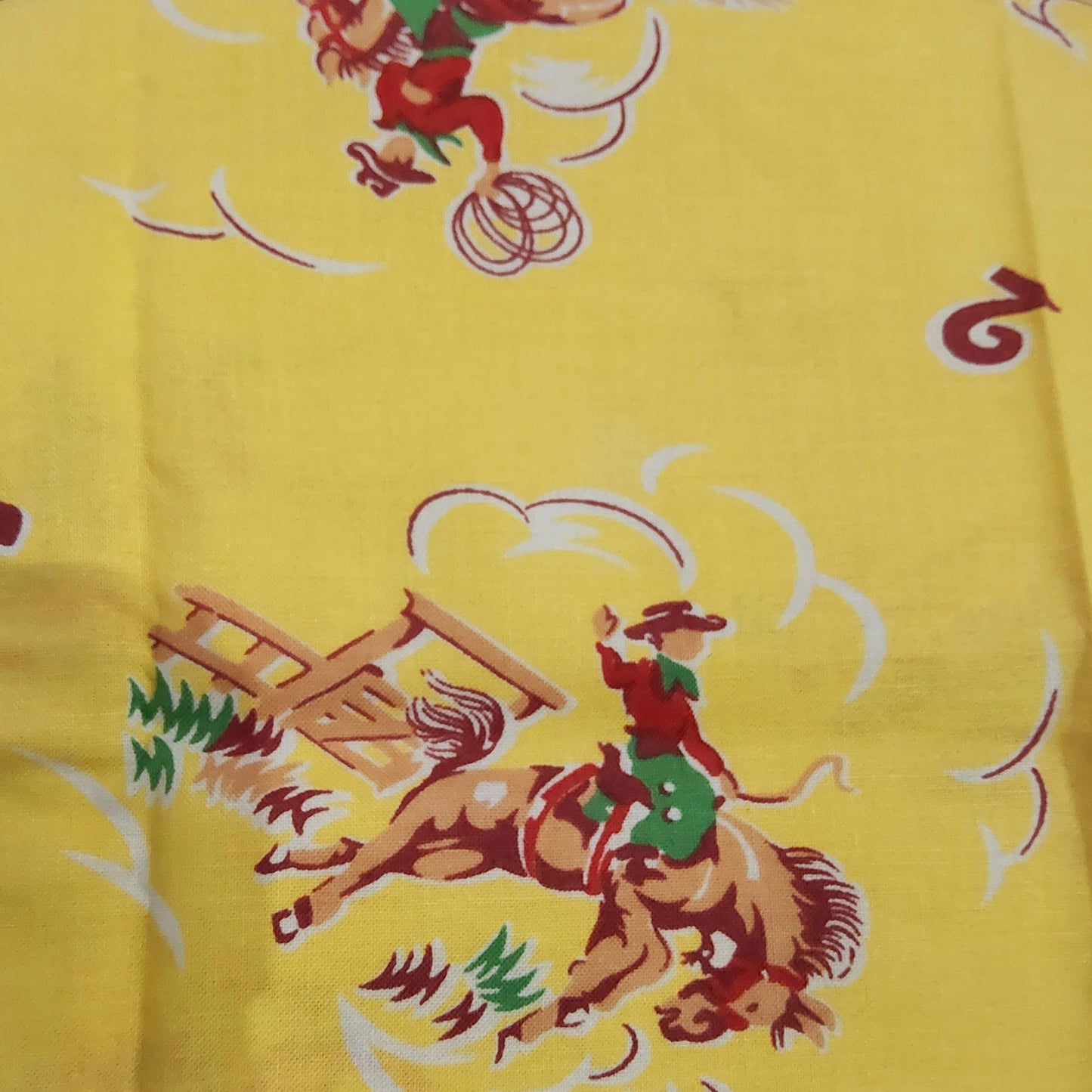 Retro Cowboy Yellow RJR Fabrics (bronco)