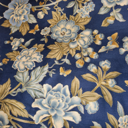 Memoir's of a Geisha by Mizuki for Benartex Patt # 3528 Blue Olive Floral *