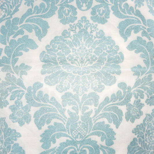 Michael Miller Delovely Damask light blue glitter CM4403