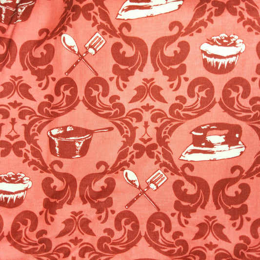 DOMESTIC DIVA BY EMILY TAYLOR red damask C5011 cooking items