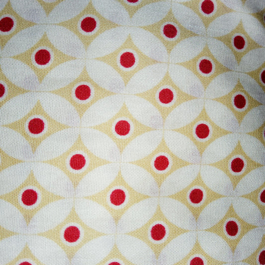 A Day in The Country - red cream geometric