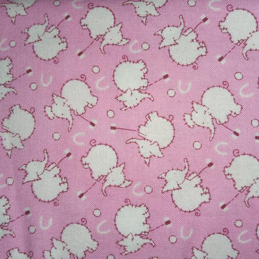Blue Hill Fabrics - Toybox by Sara Morgan 7067 pink elephants 1930s