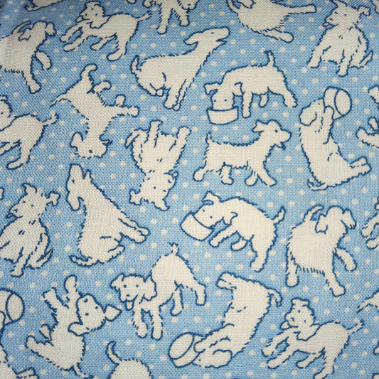 Everything But The Kitchen Sink - Dogs - Light Blue (RJR fabrics)