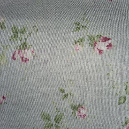 Yuwa sixty-eight collection Rosebuds on pale dusty blue