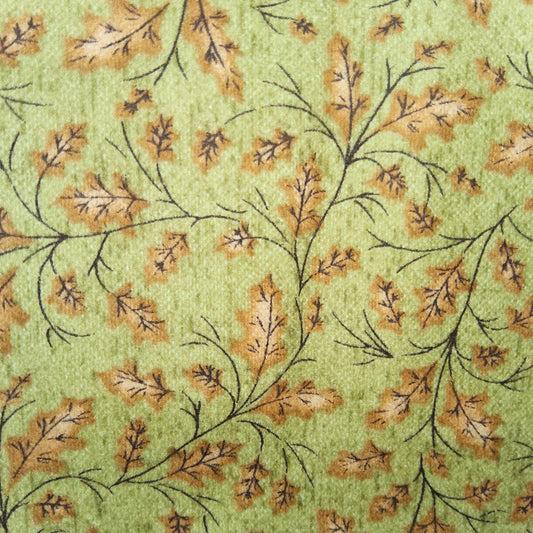 Cottage Garden by Whimsicals for Red Rooster  Flannel 13262 Sage Autumn Leaves *