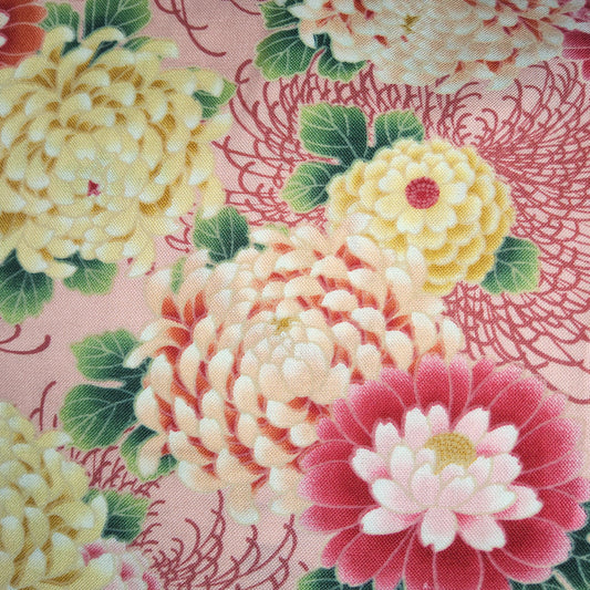 Hyakka Ryoran - HR5800R-11A Chrysanthemums on pink *