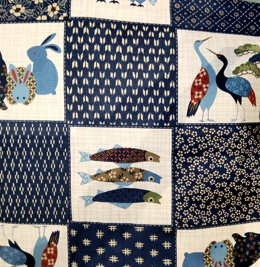 Japanese animal patchwork print - Nutex *