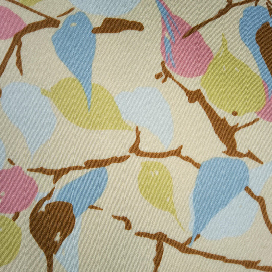 Amy Butler - Home - Forest - Cream with Blue Pink and Brown Leaves (twill)