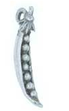 pea pod (peas) charm