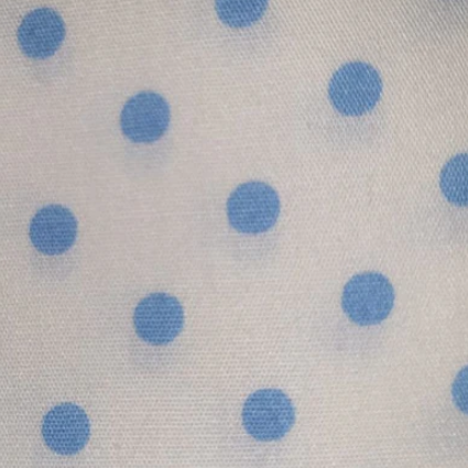 A day in the country white with blue spot (dots) (ONLY 50cm LEFT)