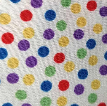Michael Miller - Dots - Cream with red, blue green and yellow
