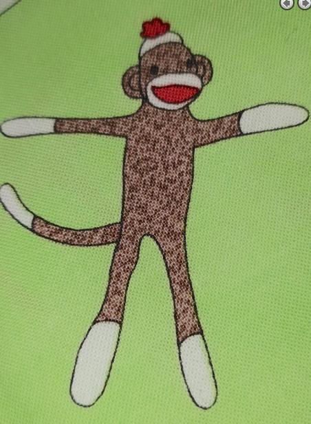 5 Funky Monkeys sock monkey green 15071 Erin Michael