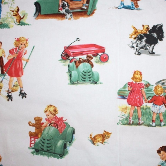 Dick and Jane all over - white background (Rare and out of print)