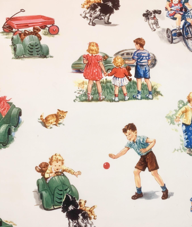 Dick and Jane all over - cream (rare and out of print)