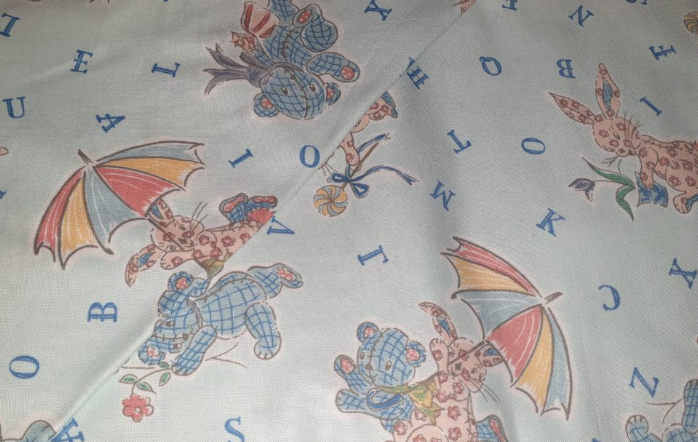 Thimbleberries Wiggles & Giggles bunnies and bears alphabet aqua 6568