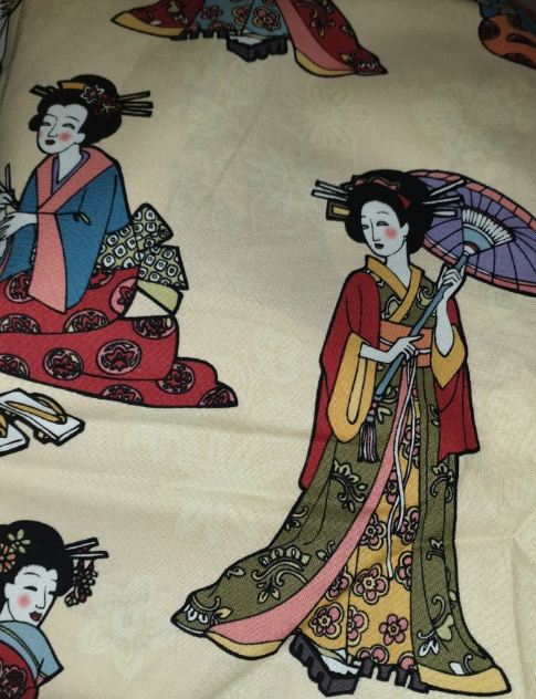 Timeless Treasures - Geisha Girls - Cream TT4054A *