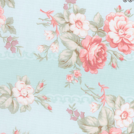 Robyn Pandolph Somerset Cottage Rose Bouquet stripe in blue
