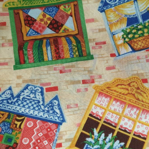 Windows and Shelves by Seattle Bay Fabrics (80cm left)