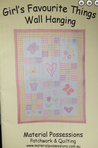 GIRL'S FAVOURITE THINGS WALL HANGING PATTERN BY MATERIAL POSSESSIONS