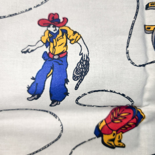 Vintage Cowboys with lasso - white background